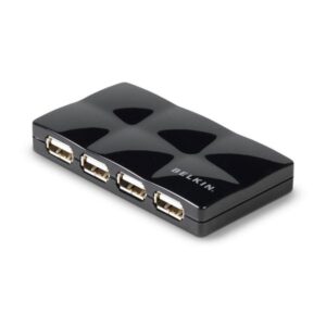 Belkin F5U404cw 4-Port Black Hub