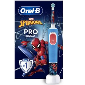 Oral-B Pro Kids3+ Years Electric Toothbrush Spider-Man Ηλεκτρική Οδοντόβουρτσα για Παιδιά από 3 Ετών, Περιλαμβάνονται & 4 Αυτοκόλλητα Λαβής 1 Τεμάχιο