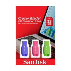 Sandisk Cruzer Blade Flash Drive 32GB 3-Pack USB Sticks