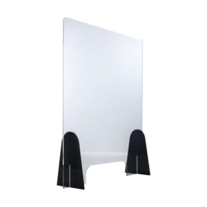 Plexiglass 75x90cm με Στηρίγματα Προστατευτικό Διαχωριστικό Γραφείων