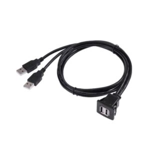 USB Male to 2x USB Female Extension Καλώδιο USB