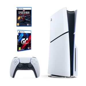 Sony PS5 Slim Edition & Gran Turismo 7 & Marvel`s Spider-Man: Miles Morales