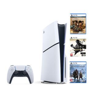 Sony PS5 Slim Edition God of War Ragnarök & Ghost of Thushima Director's Cut Edition & Uncharted: Legacy of Thieves Collection