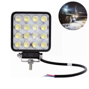 LED Αδιάβροχος Προβολέας Αλουμινίου 12V-24V 11cm 48W 16 SMD IP67 3840LM OYQP-0074