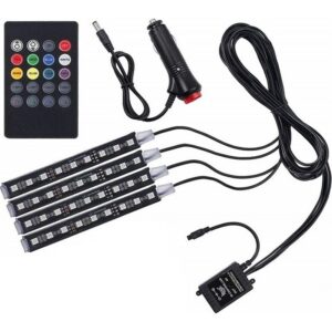 Εσωτερικός Φωτισμός Αυτοκινήτου με 36 Led & Τηλεχειριστήριο 4τμχ