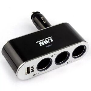 Andowl Φορτιστής Αυτοκινήτου Μαύρος με Θύρες: 1xUSB 3xΑναπτήρα