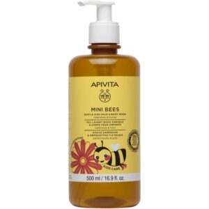 Apivita Mini Bees Hair & Body Wash 2 Years+ Απαλό Σαμπουάν - Αφρόλουτρο για Παιδιά με Καλέντουλα & Μέλι 500ml