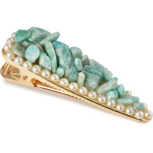 Crystallove Amazonite Hair Clip τσιμπιδάκι για τα μαλλιά 1 τμχ