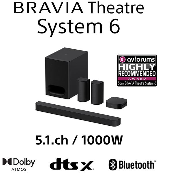 Sony BRAVIA Theatre System 6 – 5.1ch Dolby Atmos σε προσφορά 17%