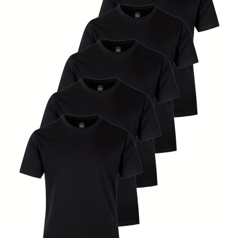 Σετ 5 T-shirts TEMU Ανδρικά με Λαιμόκοψη σε Προσφορά -71%