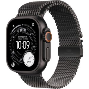 Apple Watch Ultra 3 GPS + Cellular με Μαύρη Τιτάνια Θήκη και Μιλαίνης Λουρί