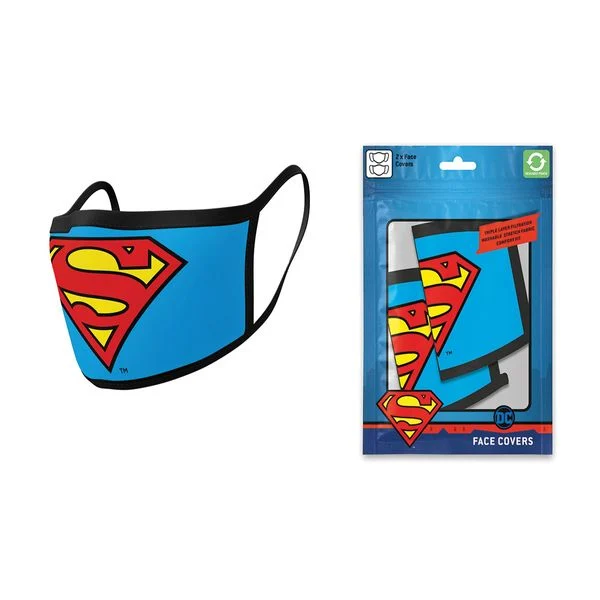 Pyramid Υφασμάτινη Superman Μάσκα 2 Τμχ με Έκπτωση