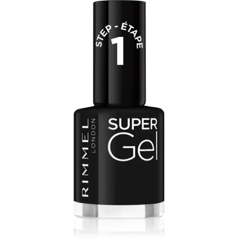 Rimmel Super Gel τζελ βερνίκι νυχιών, απόχρωση 070 Black Obsession με έκπτωση 30%