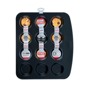 Pyrex Glide Φόρμα 12 Θέσεων για Muffins με Αντικολλητική Επίστρωση