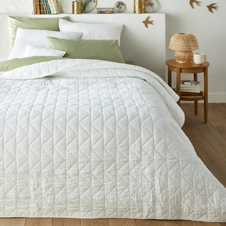 Καπιτονέ κουβερλί ZIG ZAG 150×150 cm με 100% βαμβάκι