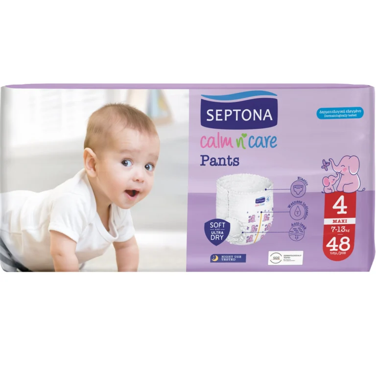 Septona Calm n’ Care Pants Maxi No4: Άνεση για παιδιά 7-13kg με έκπτωση 73%