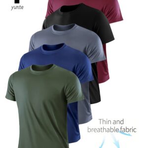 TEMU 5pcs Ανδρικά Γρήγορου Στεγνώματος T-shirts με Έκπτωση 44%