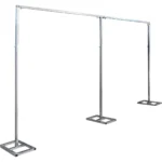 TEMU 10x20ft Backdrop Support, Wedding Arch Party Backdrop Support Pipe Set Curtain Structure, Sturdy Square Metal Arch Frame For Wedding Celebrations, Photography, And Baby Showers