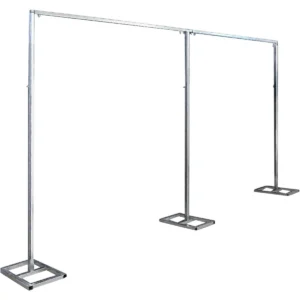 TEMU 10x20ft Backdrop Support, Wedding Arch Party Backdrop Support Pipe Set Curtain Structure, Sturdy Square Metal Arch Frame For Wedding Celebrations, Photography, And Baby Showers