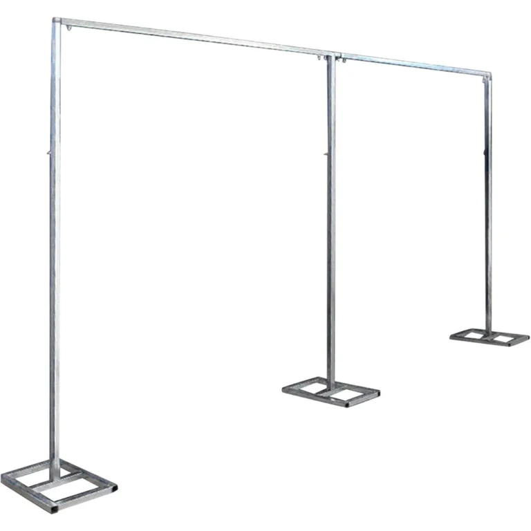 TEMU 10x20ft Backdrop Support, Wedding Arch Party Backdrop Support Pipe Set Curtain Structure, Sturdy Square Metal Arch Frame For Wedding Celebrations, Photography, And Baby Showers