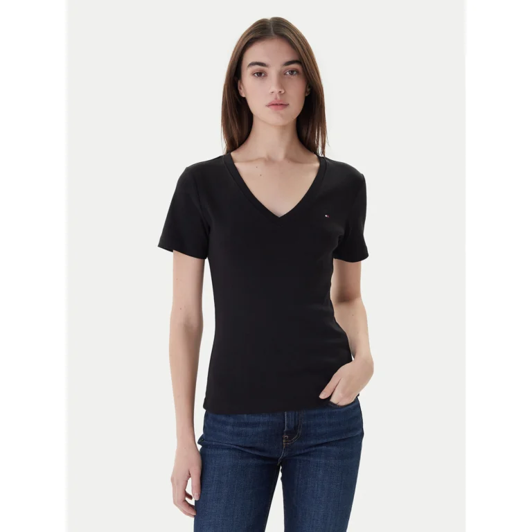 Tommy Hilfiger T-Shirt New Cody Μαύρο Slim Fit με έκπτωση 32%