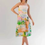 Noib φόρεμα με σχέδιο Ariel Midi: Πολύχρωμο με έκπτωση 50%