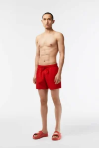 Lacoste ανδρικό μαγιό σορτς κόκκινο με 40% έκπτωση