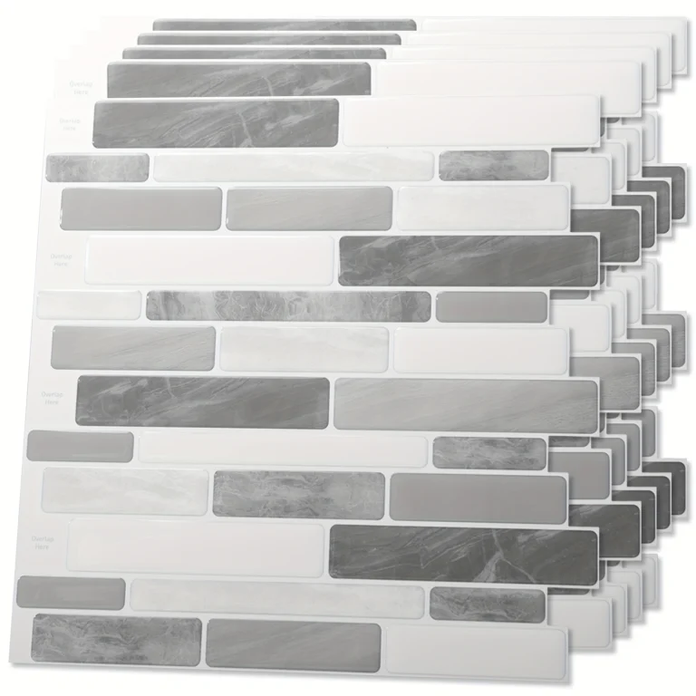 TEMU 10-piece Art3d 12 In. X 12in. Self Adhesive Backsplash Tiles For Kitchen Bathroom Grey Marble Design (a17012p10) – $19,43 | Temu